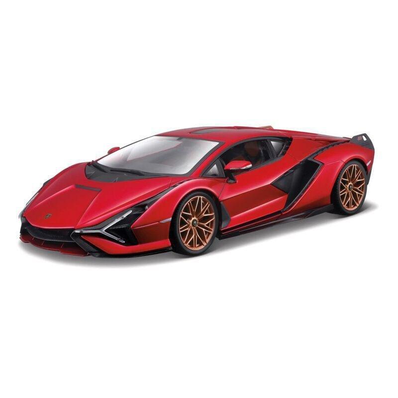 Bburago 18-21099 Collezione A Lamborghini Sian FKP 37 1.24 Scale Die-Cast Model Car - Red (Without Stand), , large image number 0