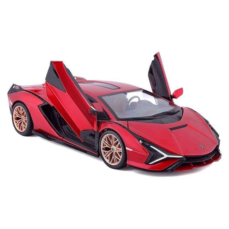 Bburago 18-21099 Collezione A Lamborghini Sian FKP 37 1.24 Scale Die-Cast Model Car - Red (Without Stand), , large image number 1