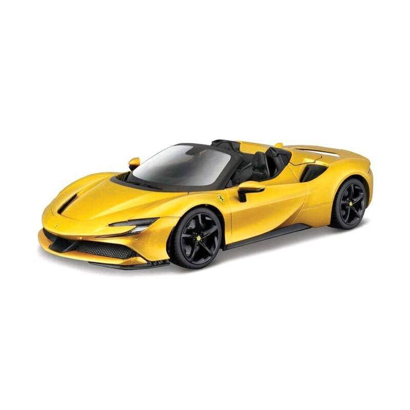 Bburago 18-16016 Ferrari Race & Play SF90 Spider 1.18 Scale Die-Cast Model Car - Yellow, , medium