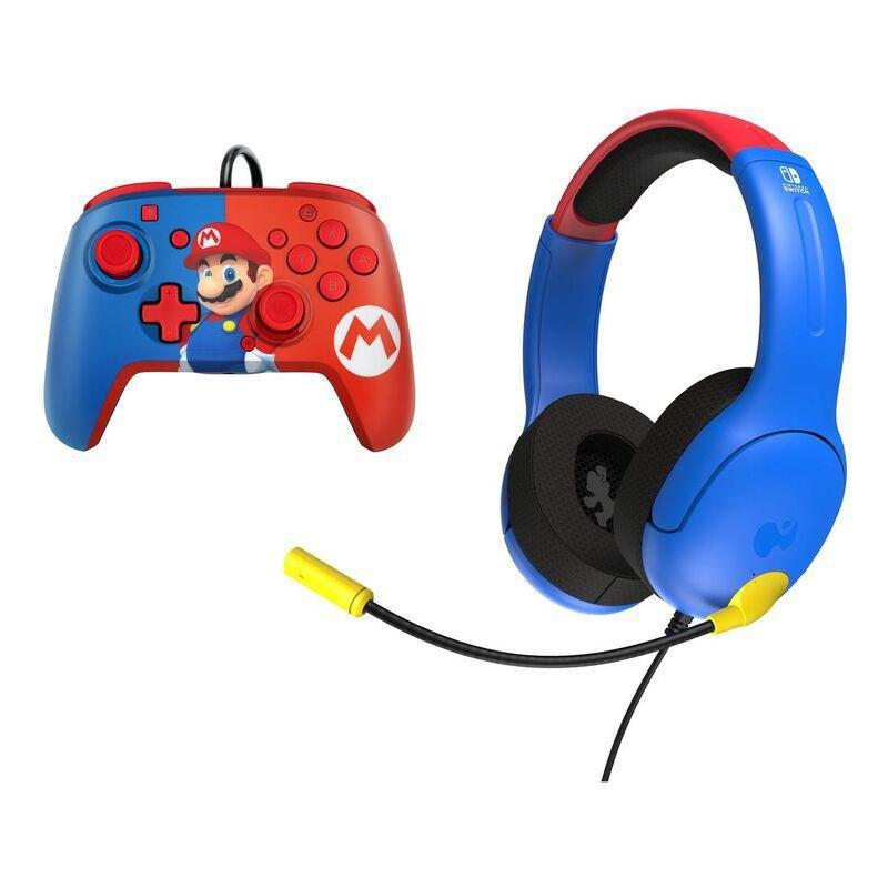 PDP Mario Rematch Controller + Mario AirLite Wired Headset (Bundle), , large image number 0