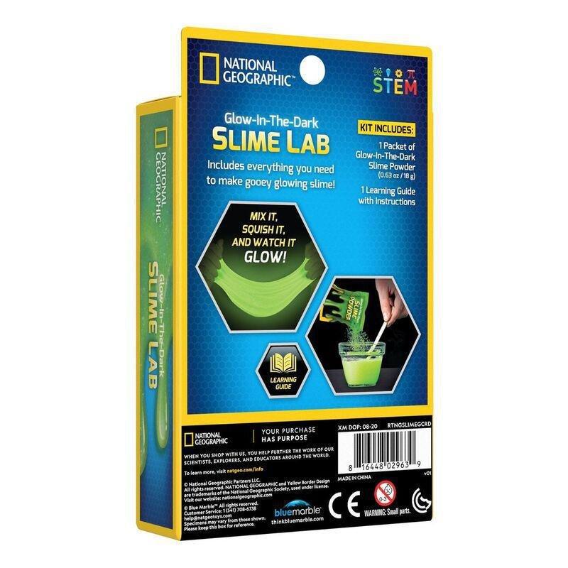 National Geographic Carded Glow in the Dark Slime Lab Slime Kit, , large image number 1