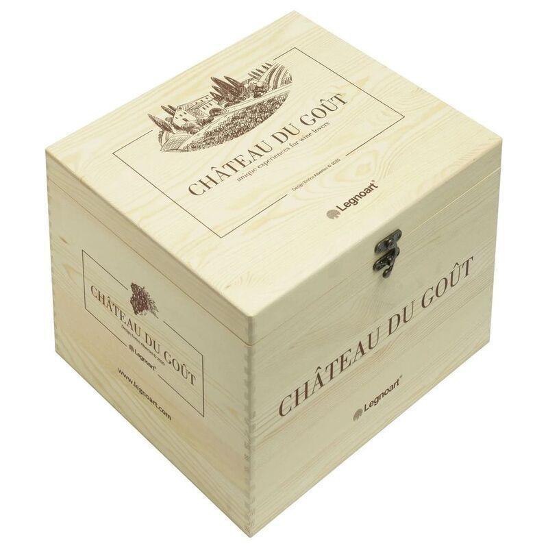 Legnoart Chateau Du Gout Decanter Set In Crystal & Oak, , large image number 3