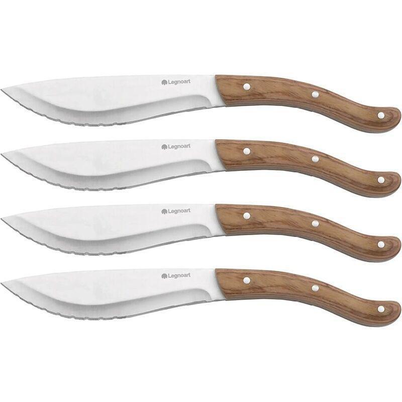 Legnoart Tomahawk Steak Knife Set With 4 Pcs Light Handle, , medium