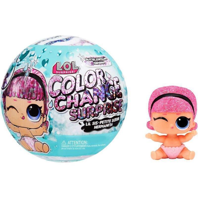 L.O.L. Surprise Glitter Color Change Surprise Lil Sisters Doll (Assortment - Includes 1), , large image number 0