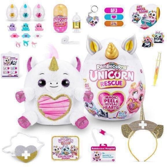 RAINBOCORNS - Rainbocorns Big Surprise Unicorn Rescue Plush Toy (Assortment - Includes 1)