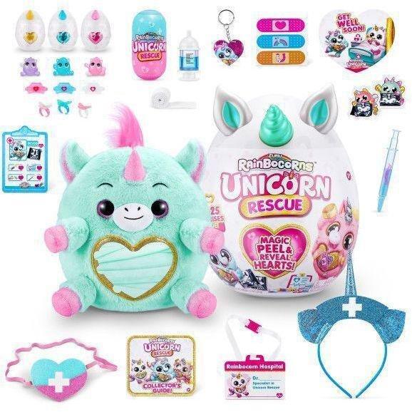 RAINBOCORNS - Rainbocorns Big Surprise Unicorn Rescue Plush Toy (Assortment - Includes 1)