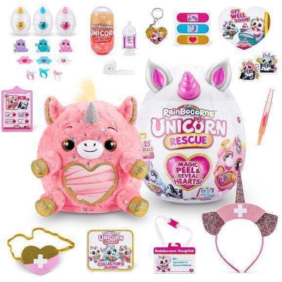 RAINBOCORNS - Rainbocorns Big Surprise Unicorn Rescue Plush Toy (Assortment - Includes 1)