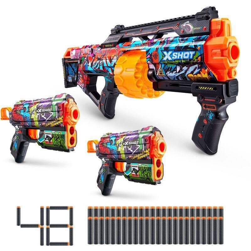 X-SHOT - X-Shot Skins Mix Combo Pack Last Stand & Flux Blasters (Pack of 2)