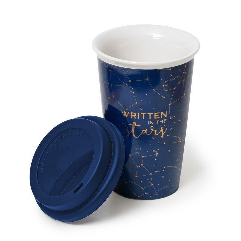 Legami Tu Vuo Fa L'Americano Porcelain Travel Mug 300 ml - Stars, , medium