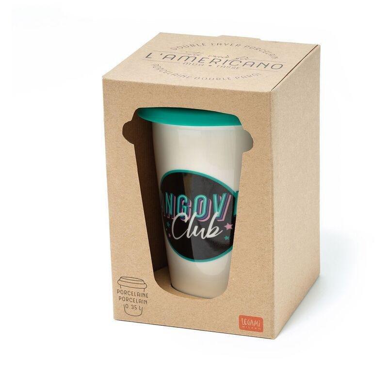Legami Tu Vuo Fa L'Americano Porcelain Travel Mug 300 ml - Hangover, , large image number 0