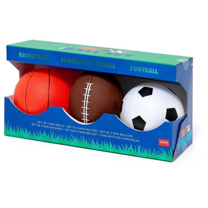 Legami Mini Ball Set - Basketball/American Football/Football (Set of 3), , large image number 4