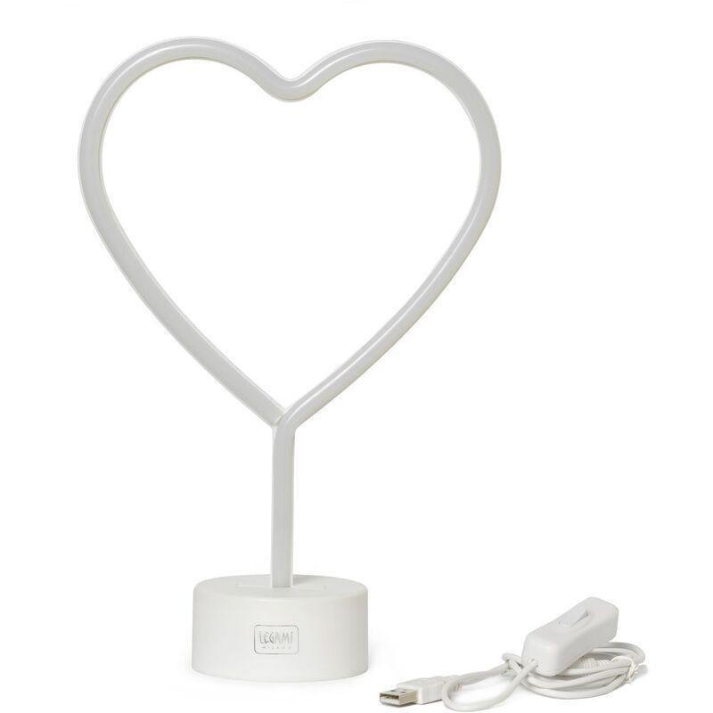 Legami Neon Effect LED Lamp - It's a Sign - Heart, , medium