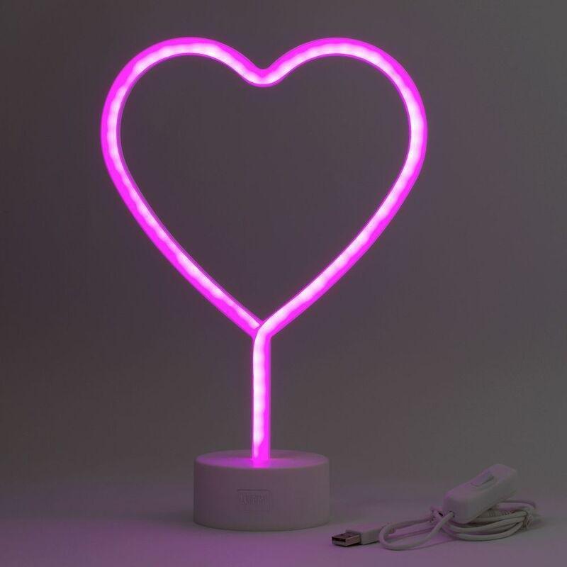 Legami Neon Effect LED Lamp - It's a Sign - Heart, , medium