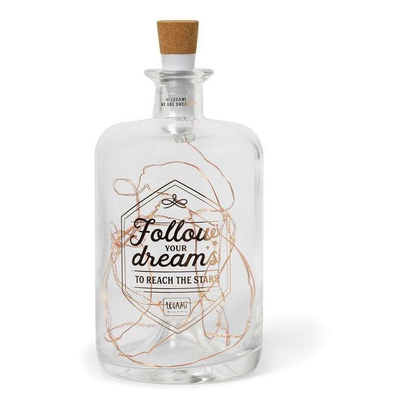 Legami Glass Bottle with LED Lights - Jar of Stars, , large image number 0