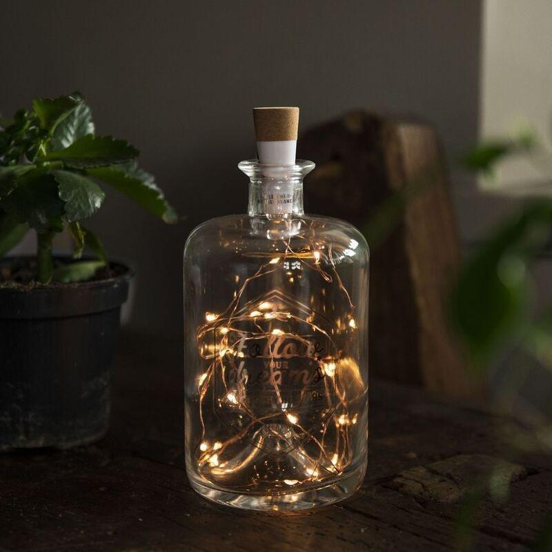 Legami Glass Bottle with LED Lights - Jar of Stars, , large image number 1