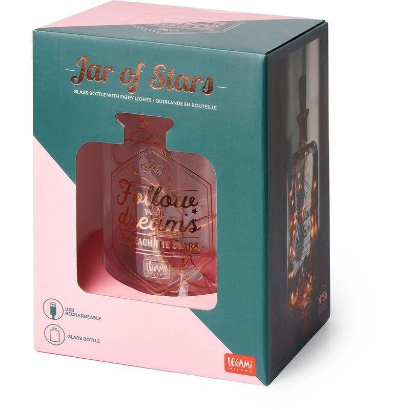 Legami Glass Bottle with LED Lights - Jar of Stars, , large image number 3