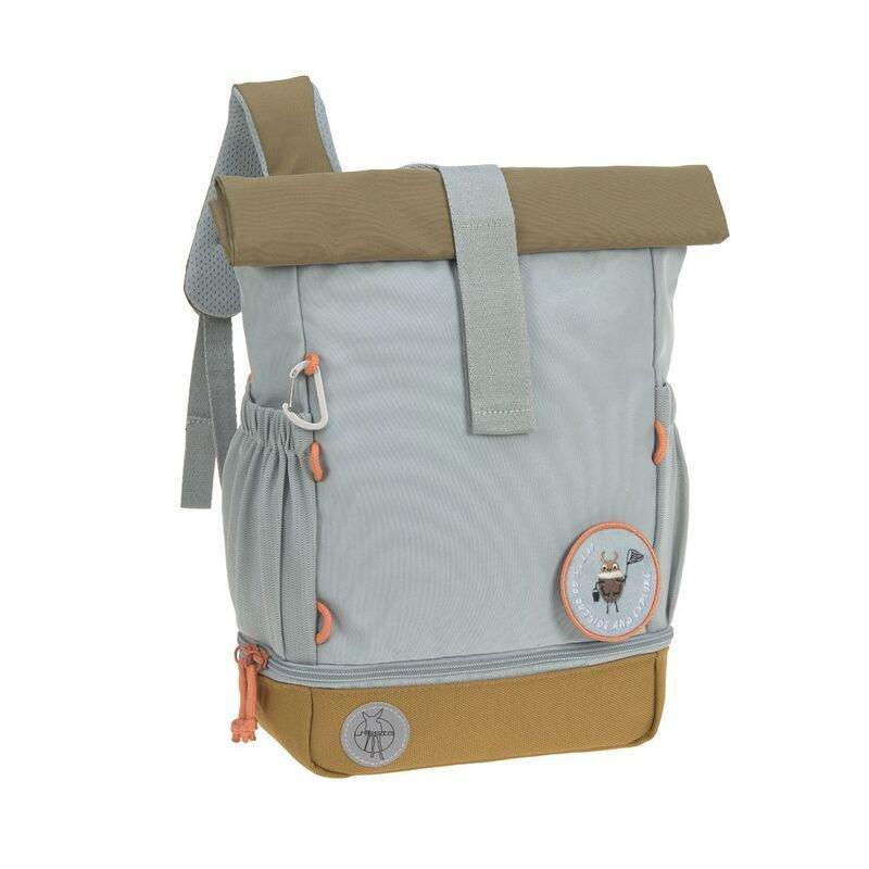 Lassig Mini Rolltop Kids Backpack Nature - Light Blue, , large image number 0