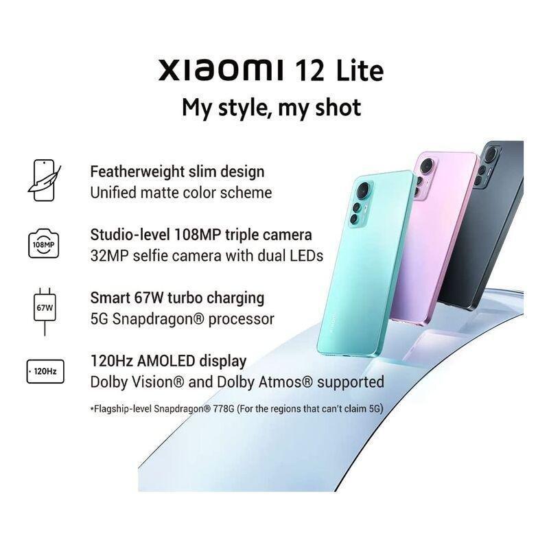 Xiaomi 12 Lite Smartphone 8GB/256GB - Black, , large image number 3