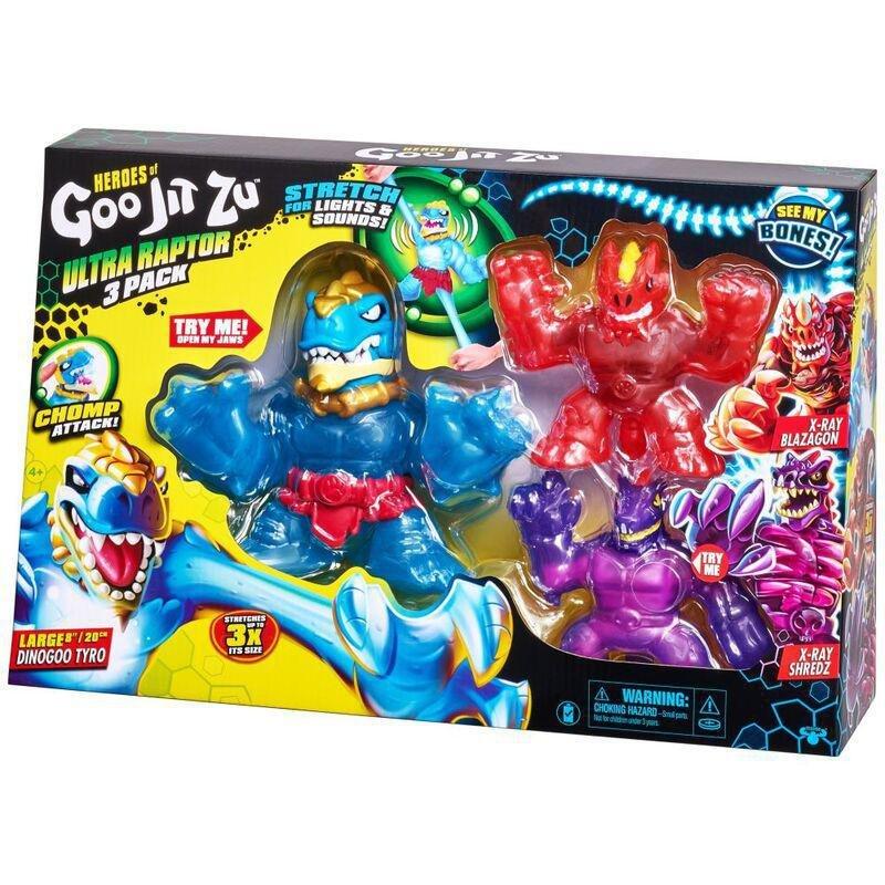 Moose Toys Heroes of Goo Jit Zu Ultra Raptor Dino (Pack of 3), , large image number 1