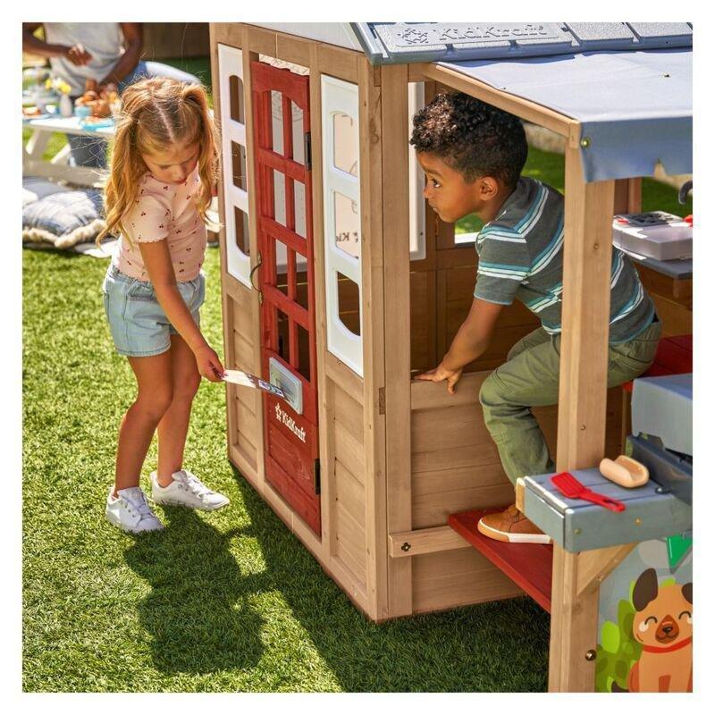 KidKraft Grill & Chill Pizza Party Wooden Outdoor Playhouse