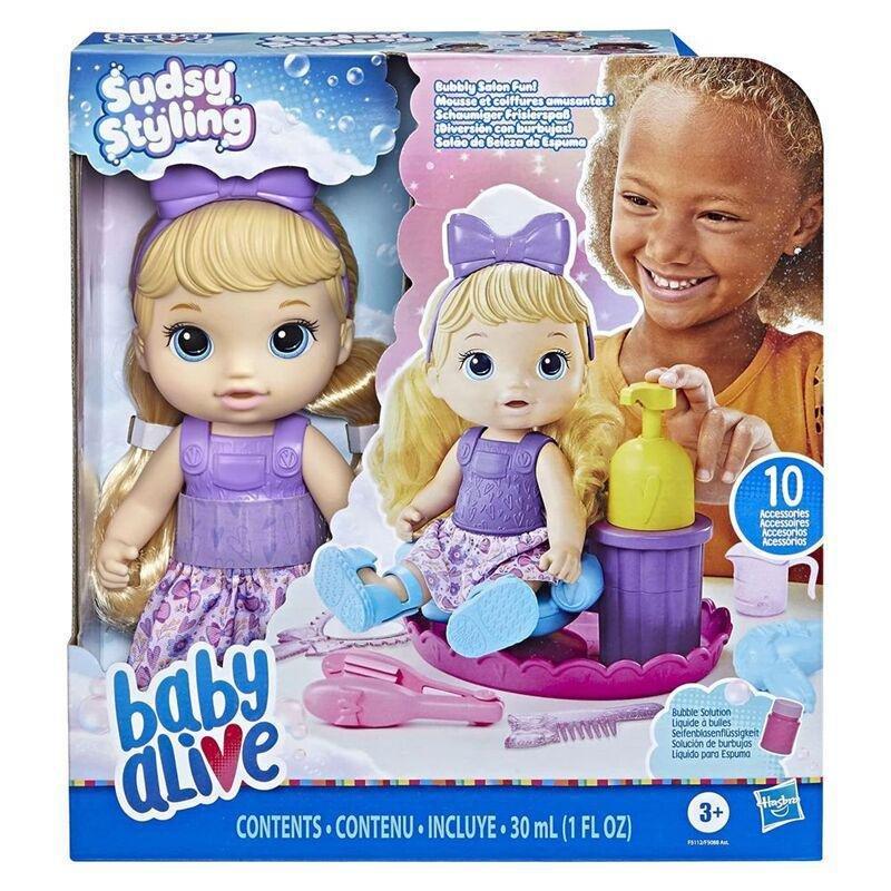 Hasrbo Baby Alive Sudsy Styling Blond Hair Baby Doll (F5112), , large image number 0