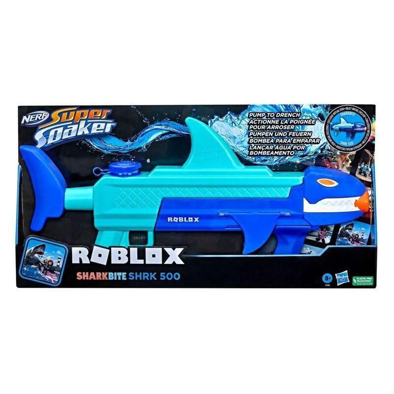 NERF - Hasbro Nerf Super Soaker Roblox Sharkbite Shrk 500 Water Blaster (F5086)
