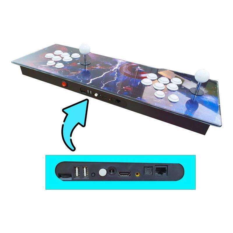 Pandora Box Double Joystick Arcade Machine With 11000 Classic Games Inside - Light Blue Captain, , large image number 2