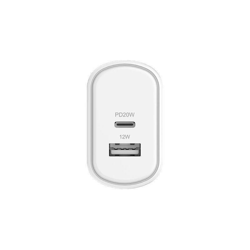Cygnett 32W USB-C PD Dual Port Wall Charger - White (UK Plug), , large image number 1
