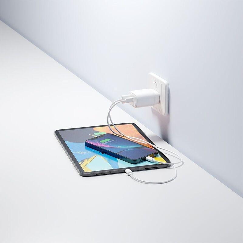 Cygnett 32W USB-C PD Dual Port Wall Charger - White (UK Plug), , large image number 2