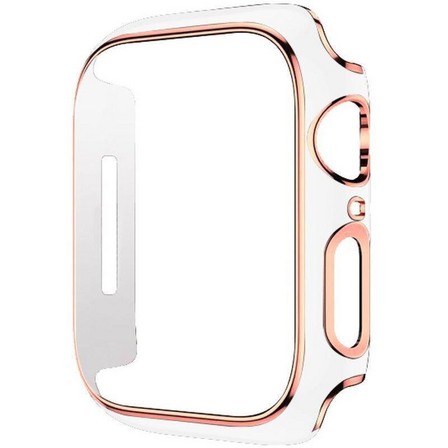 HYPHEN - HYPHEN Apple Watch Frame Protector 45mm - White/Rose Gold