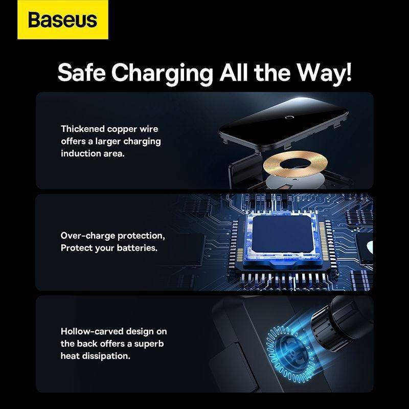 Baseus Halo Electric Wireless Charging Car Mount 15W - Black, , large image number 2