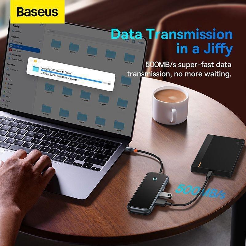 Baseus AcmeJoy 7-Port Type-C HUB Adapter - Dark Gray, , large image number 1