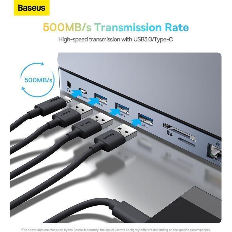 Baseus EliteJoy Gen2 11-Port Type-C HUB Adapter - Dark Gray, , large image number 2