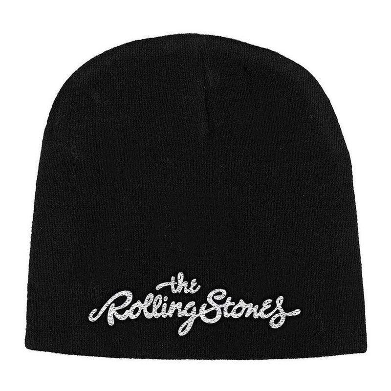 Rolling Stones Logo Embroidered Beanie Black, , large image number 0