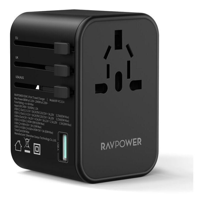 RAVPower PC1034 PD Pioneer 65W 3-Port Travel Charger, , large image number 1