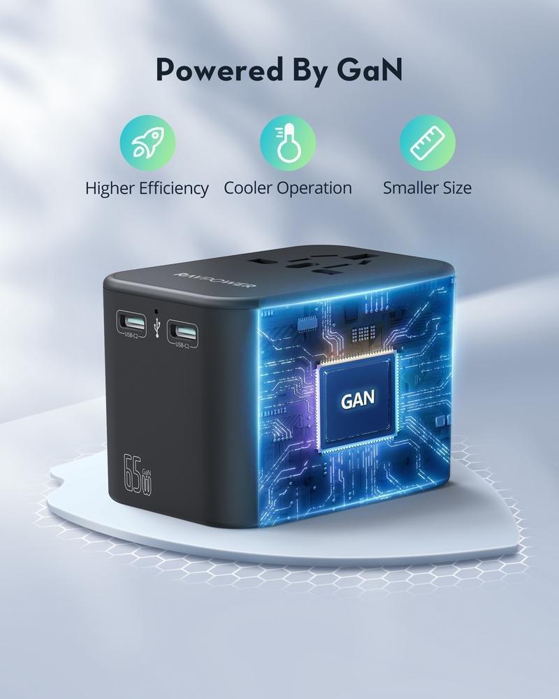 RAVPower PC1034 PD Pioneer 65W 3-Port Travel Charger, , large image number 7