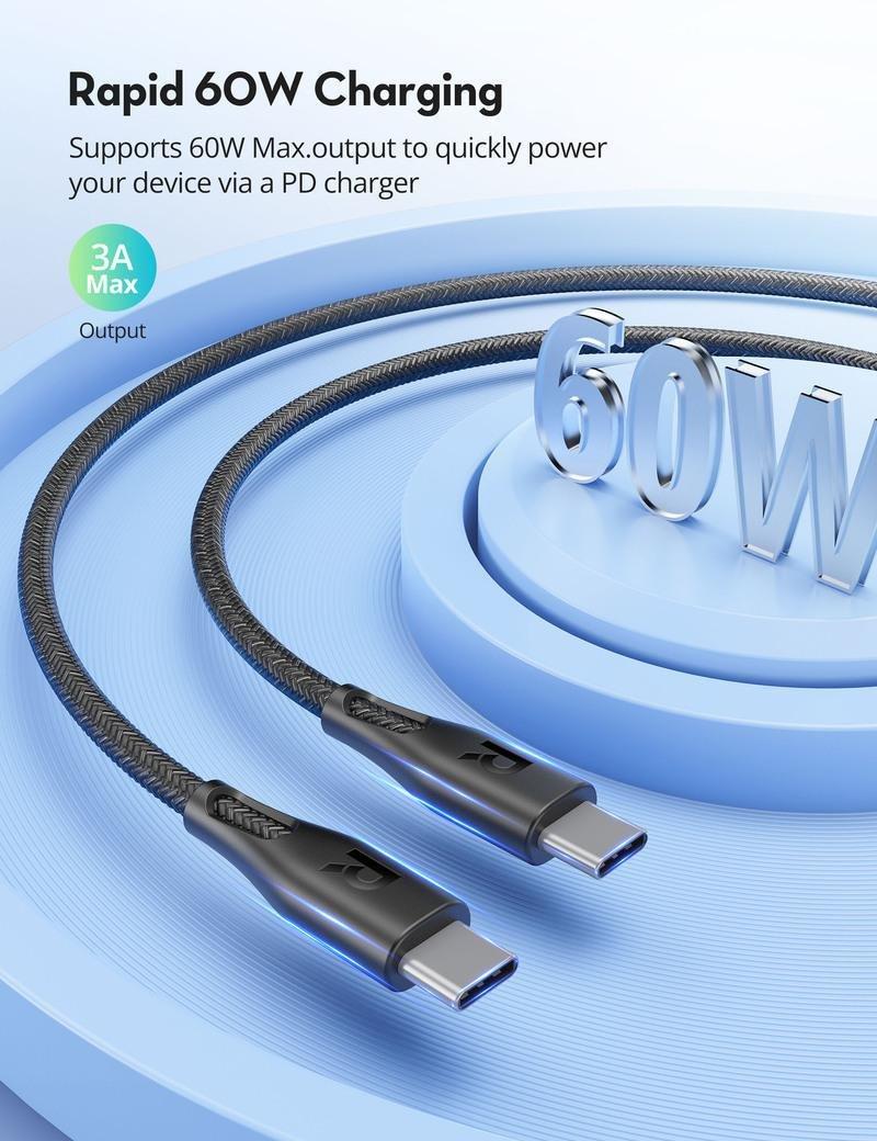 RAVPower Fast Charging 60W Type-C Cable 2m, , large image number 2