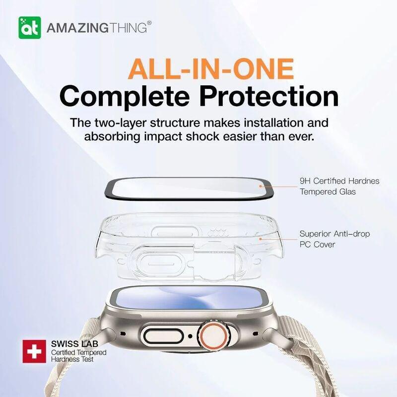 Amazing Thing Apple Watch Ultra Marsix Pro Bumper Case With Glass 49mm - New Purple, , large image number 3