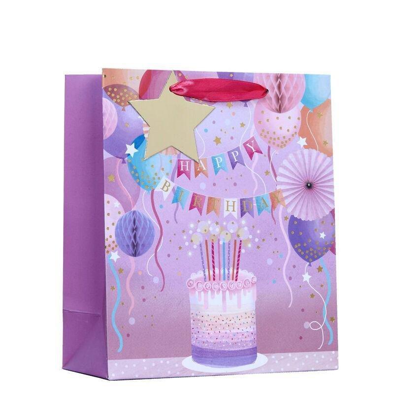 Design By Violet Pink Cake Medium Gift Bag (25.3 x 21.5cm), , large image number 0