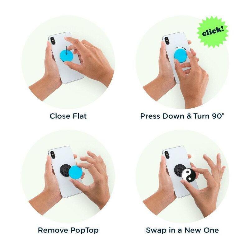Popsockets Phone Grip & Stand For Smartphones - Enamel Yin Yang, , large image number 2