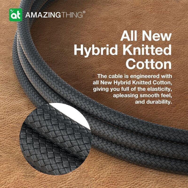 Amazing Thing Thunder Pro Lightning To USB-C 3.2A 30W 1.1m Cable - Black, , large image number 3