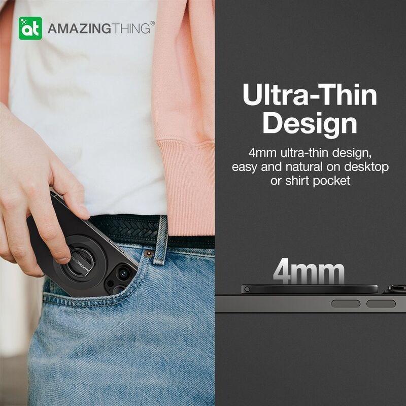 Amazing Thing Titan Magnetic Phone Ring With Stand - Black, , large image number 3