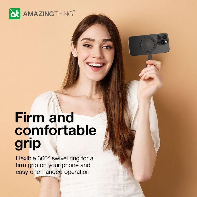 Amazing Thing Titan Magnetic Phone Ring With Stand - Black, , large image number 4