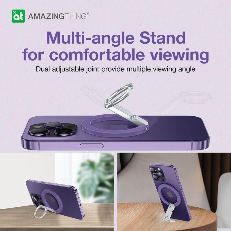 AMAZINGTHING - Amazing Thing Titan Magnetic Phone Ring With Stand - New Purple