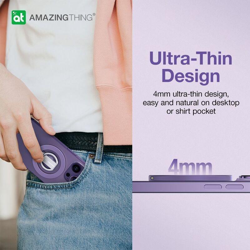 AMAZINGTHING - Amazing Thing Titan Magnetic Phone Ring With Stand - New Purple