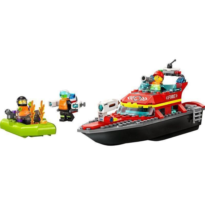 LEGO City Fire Rescue Boat Building Toy Set 60373 (144 Pieces), , large image number 3