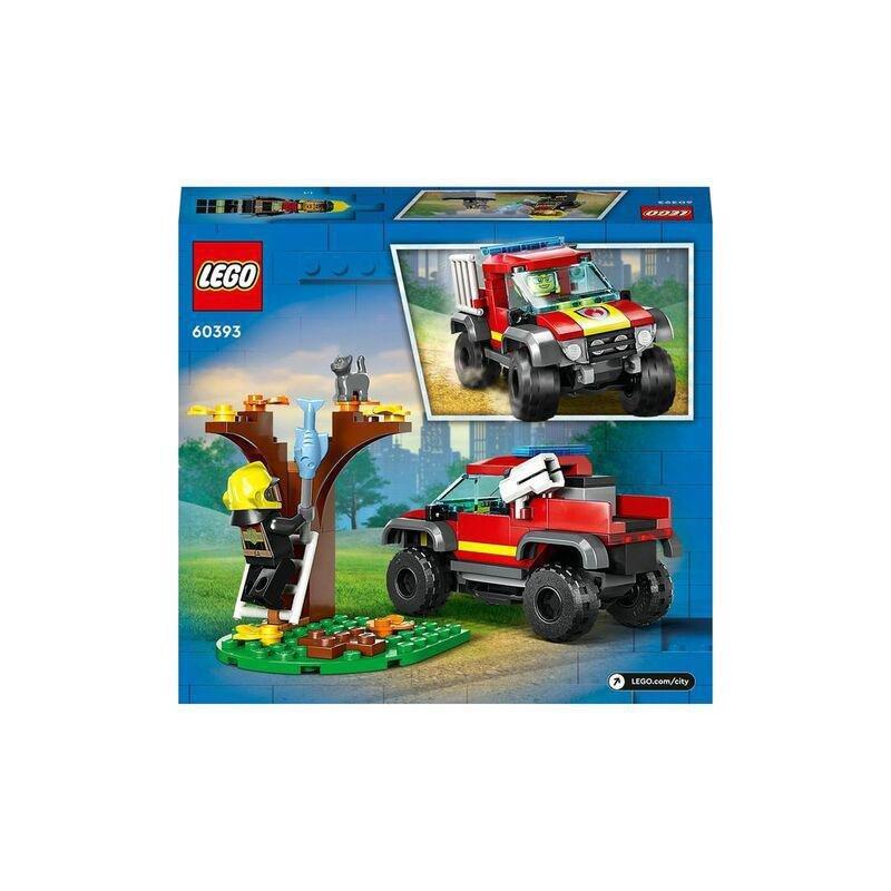 LEGO City 4x4 Fire Engine Rescue Building Toy Set 60393 (97 Pieces), , large image number 1