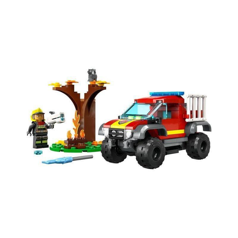 LEGO City 4x4 Fire Engine Rescue Building Toy Set 60393 (97 Pieces), , large image number 2