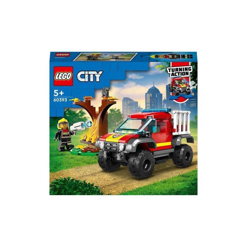 LEGO City 4x4 Fire Engine Rescue Building Toy Set 60393 (97 Pieces), , large image number 3