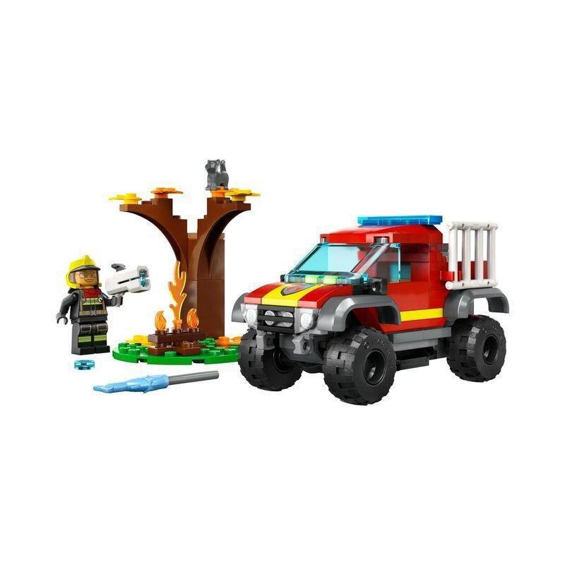 LEGO City 4x4 Fire Engine Rescue Building Toy Set 60393 (97 Pieces), , large image number 4